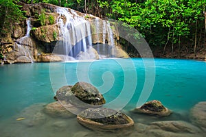 Erawan waterfall in Thailand
