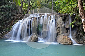 Erawan Waterfalls National Park in Thailand