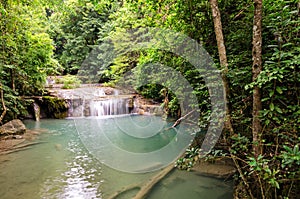 Erawan Waterfalls Thailand fairy atmosphere