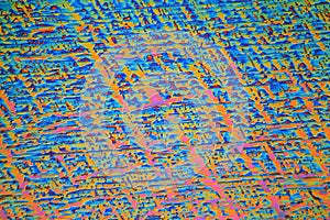 Erbium nitrate under the microscope and in polarized light