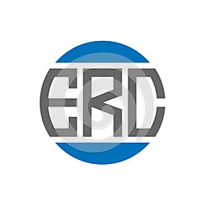 ERC letter logo design on white background. ERC creative initials circle logo concept. ERC letter design