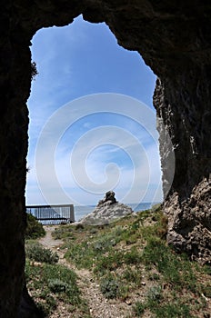 Erchie - Scorcio panoramico dal tunnel della ex cava dell`Italsider