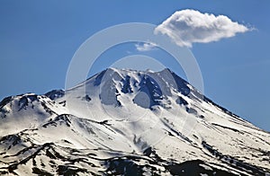 Erciyes mountain and clouds photo