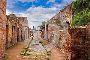 Herculaneum Ancient Ruins in Ercolano, Italy photo