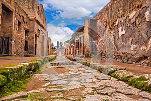 Herculaneum Ancient Ruins in Ercolano, Italy photo