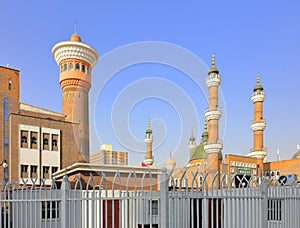 Erdaoqiao Mosque in Urumqi Grand Bazaar, adobe rgb