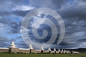 Erdene Zuu Monastery and its 108 stupas photo
