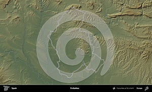 Erdialdea outlined, Spain. Physical