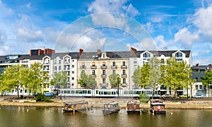 The Erdre River in Nantes, France photo