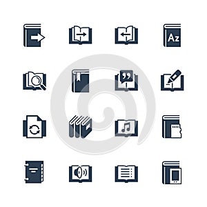 Ereader interface related icon set