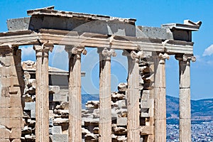 Erechteion Temple Acropolis Athens Greece