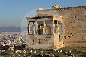 Erechteum temple and Caryatids, Acropolis, Athens, Greece