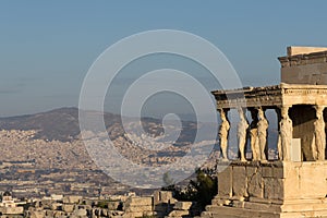 Erechteum temple and Caryatids, Acropolis, Athens, Greece