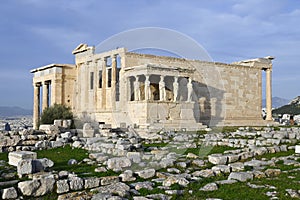 Erechtheion in the Acropolis of Athens, Greece