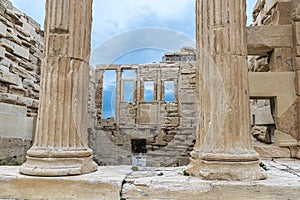 Erechtheion or Erechtheum of the Acropolis of Athens, Greece