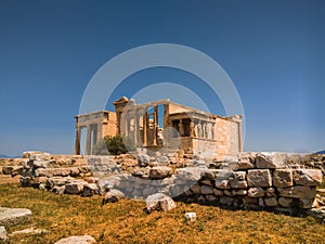 The Erechtheion or Erechtheum is an ancient Greek temple