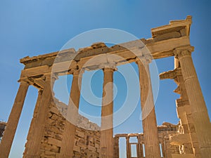 The Erechtheion or Erechtheum is an ancient Greek temple