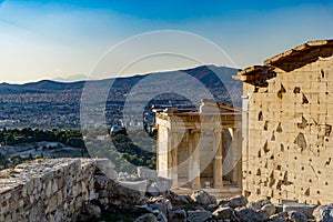 The Erechtheion or Erechtheum is an ancient Greek temple on the Acropolis of Athens in Greece