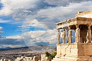 The Erechtheion or Erechtheum is an ancient Greek temple of the Acropolis of Athens in Greece