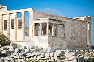 Erechtheion with Porch of the Caryatids Acropolis Athens, Greece