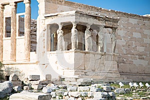 Erechtheion with Porch of the Caryatids Acropolis Athens, Greece