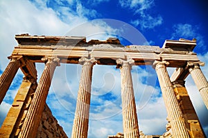 Erechtheum at Acropolis in Athens, Greece