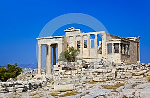 Erechtheum temple in Acropolis at Athens, Greece