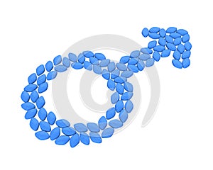 Erectile Dysfunction Male Symbol Isolated