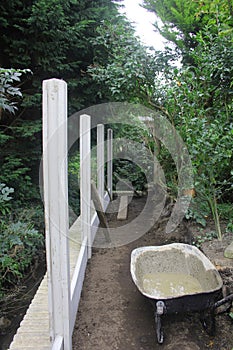 Erecting Fencing in vegetation