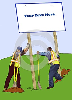 Erecting a Sign