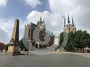 The Erfurt Cathedral and St. Severi church