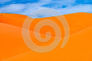 Erg Chebbi sand dunes, Sahara Desert,Morocco: Sand dunes in a sunny day close to Merzouga, North Africa