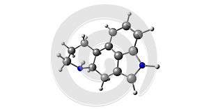 Ergoline molecular structure isolated on white photo