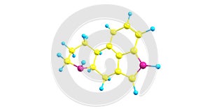 Ergoline molecular structure isolated on white