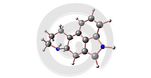 Ergoline molecular structure on white photo