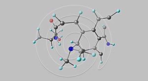 Ergometrine molecular structure isolated on grey