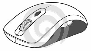 Ergonomic Computer Mouse, Digital Control and User Interface, vector design Generative AI