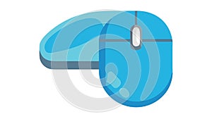 Ergonomic Computer Mouse, Digital Input Device and User Interface, vector design Generative AI