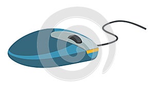 Ergonomic Computer Mouse Vector Icon for Office Technology, vector design Generative AI