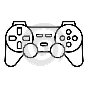 Ergonomic joystick icon, outline style