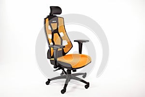 ergonomic office chair with adjustable seat and backrest, plus armrests and headrest