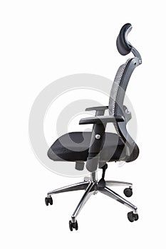 Ergonomic office swivel chair isolated photo