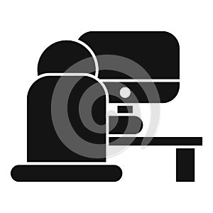 Ergonomic workplace icon simple vector. Office table