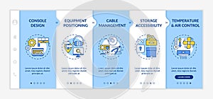 Ergonomics in control room onboarding vector template