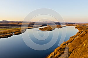 The Ergun River at sunset