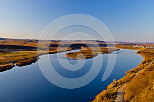 The Ergun River at sunset