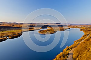 The Ergun River at sunset photo