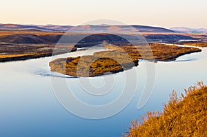 The Ergun River at sunset photo