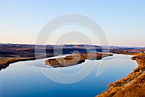 The Ergun River at sunset