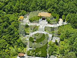 Erial view of Changching Shrine on The Southern Cross-Island Highway, Taiwan photo